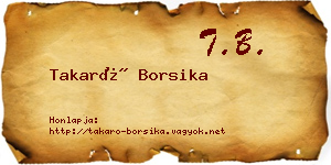 Takaró Borsika névjegykártya